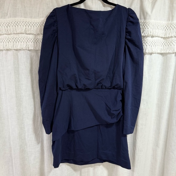 La Vie Rebecca Taylor French Terry Dress Navy Blue - Picture 8 of 10